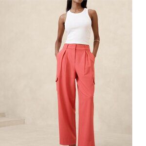 ✨ Banana Republic Factory High-Rise Straight Twill‎ Cargo Pants -  Pink/Rose✨